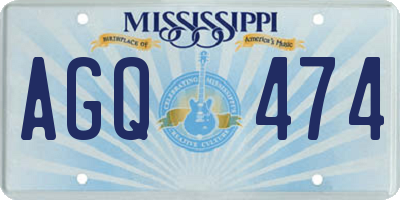 MS license plate AGQ474