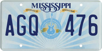 MS license plate AGQ476