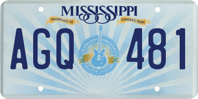 MS license plate AGQ481