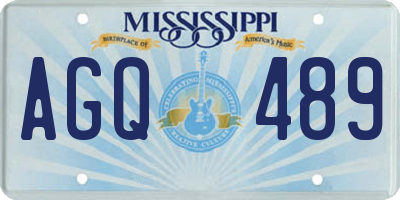 MS license plate AGQ489