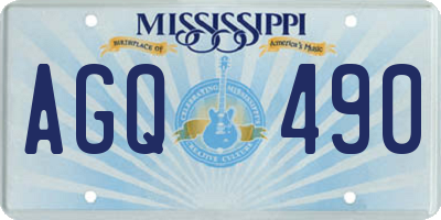 MS license plate AGQ490