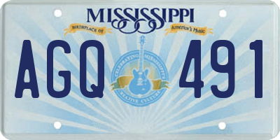 MS license plate AGQ491