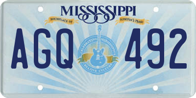 MS license plate AGQ492