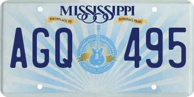 MS license plate AGQ495
