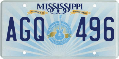 MS license plate AGQ496