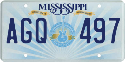 MS license plate AGQ497
