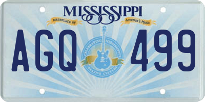 MS license plate AGQ499