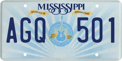 MS license plate AGQ501