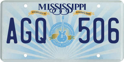 MS license plate AGQ506