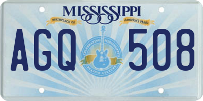 MS license plate AGQ508