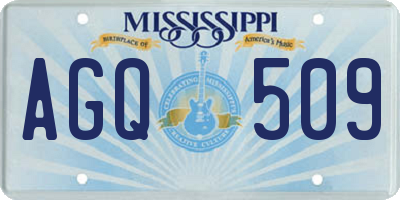 MS license plate AGQ509