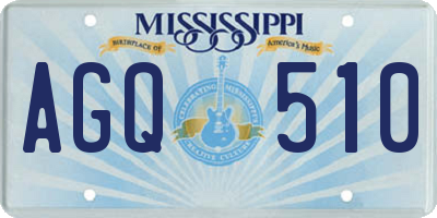 MS license plate AGQ510