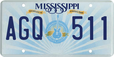 MS license plate AGQ511