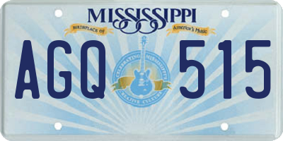 MS license plate AGQ515