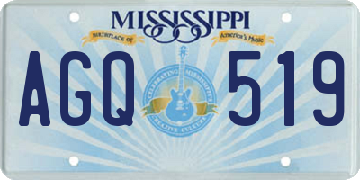 MS license plate AGQ519