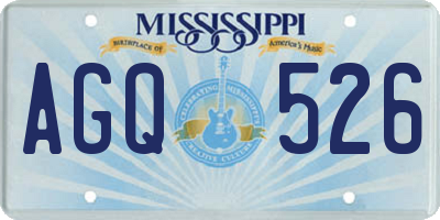 MS license plate AGQ526