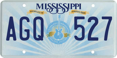MS license plate AGQ527