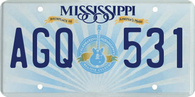 MS license plate AGQ531