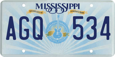 MS license plate AGQ534