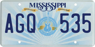 MS license plate AGQ535