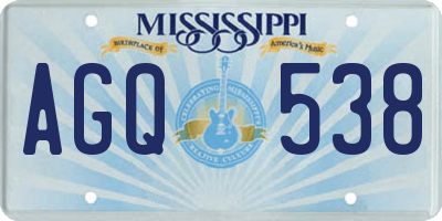 MS license plate AGQ538