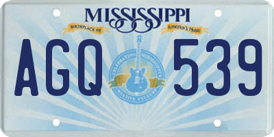 MS license plate AGQ539