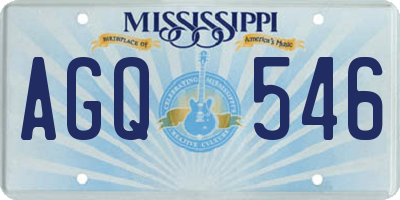 MS license plate AGQ546