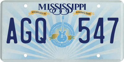 MS license plate AGQ547