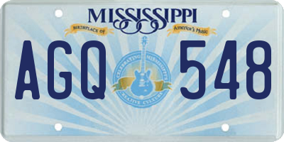 MS license plate AGQ548