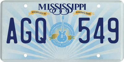 MS license plate AGQ549