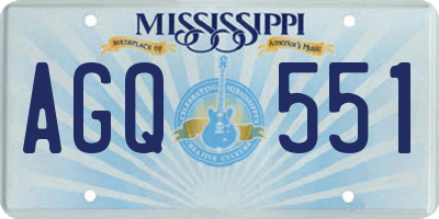 MS license plate AGQ551