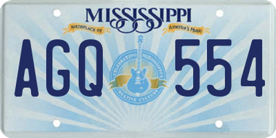 MS license plate AGQ554