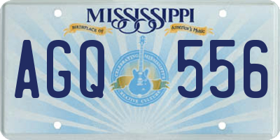 MS license plate AGQ556