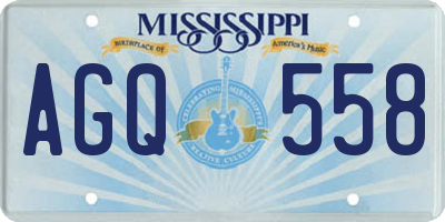 MS license plate AGQ558