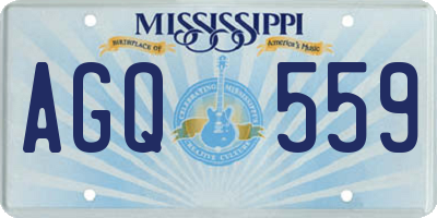 MS license plate AGQ559