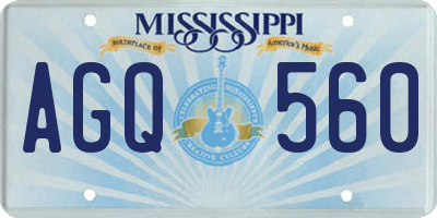 MS license plate AGQ560
