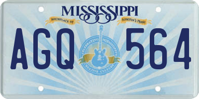 MS license plate AGQ564