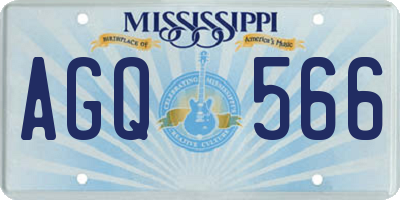 MS license plate AGQ566