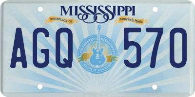 MS license plate AGQ570
