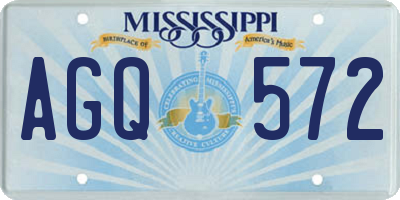 MS license plate AGQ572