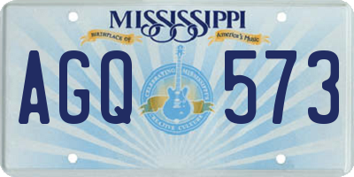 MS license plate AGQ573