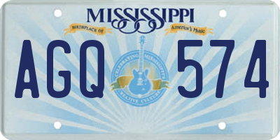 MS license plate AGQ574