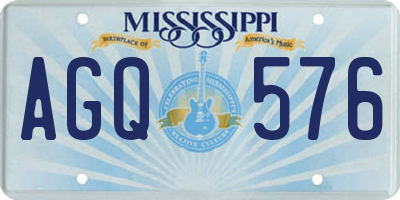 MS license plate AGQ576