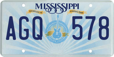 MS license plate AGQ578