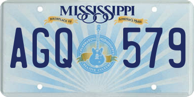 MS license plate AGQ579