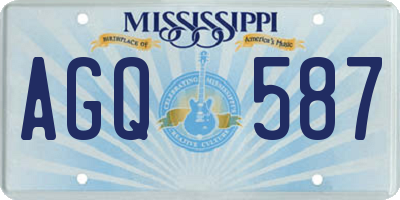 MS license plate AGQ587