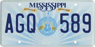 MS license plate AGQ589
