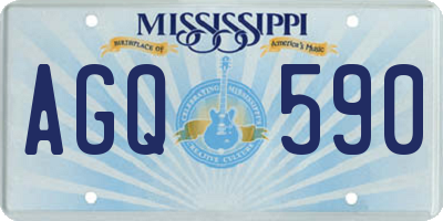 MS license plate AGQ590