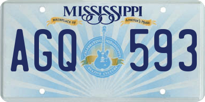 MS license plate AGQ593
