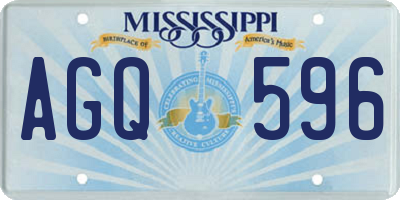 MS license plate AGQ596